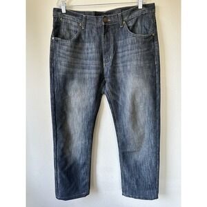 Pd&C‎ Mens Jeans Blue Denim Wash Slim Straight  Size 36X32